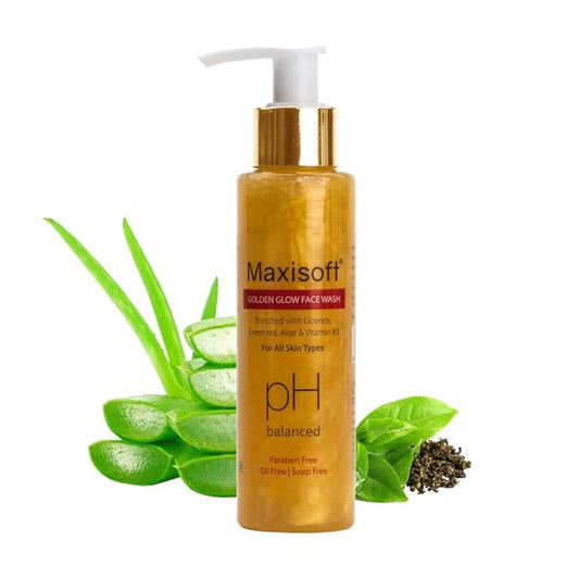 Maxisoft Golden Glow Face Wash | Nourishes & Brightens Skin